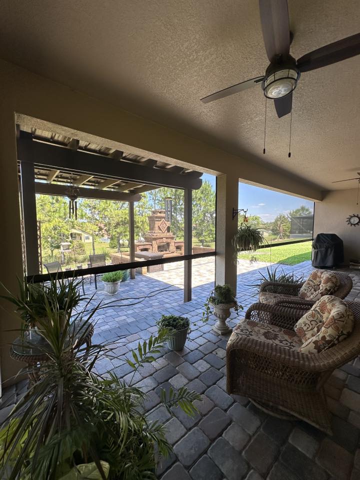 Red River Retractable patio screen installation